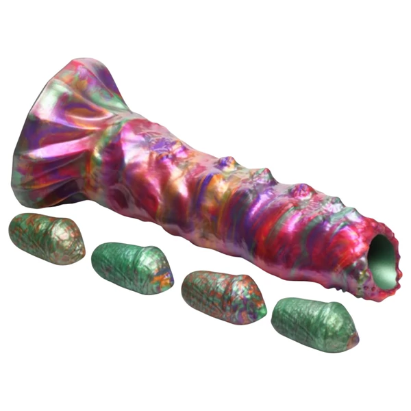 Creature Cocks Larva - ovipozitor űrlény dildó (szivárvány)
