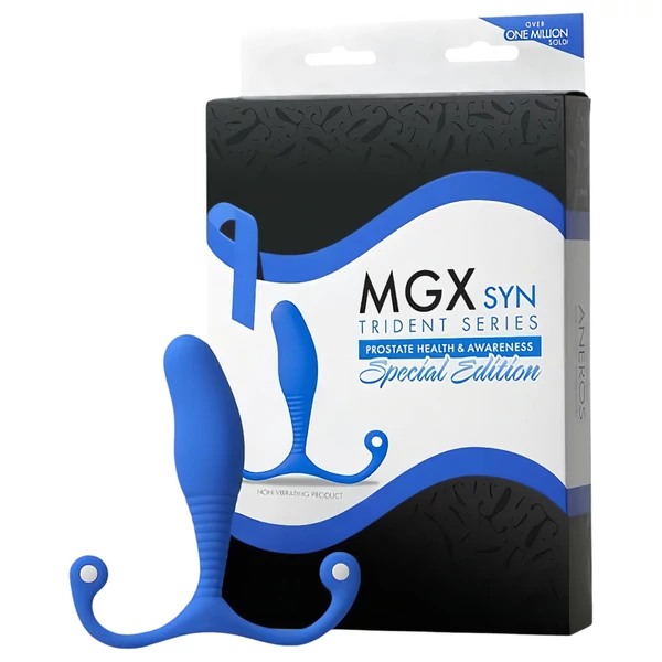 Aneros MGX Syn Trident - prosztata dildó (kék)