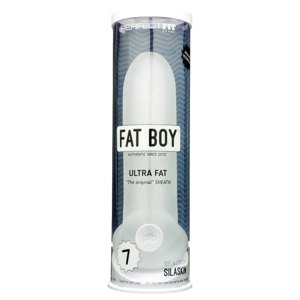 Perfect Fit - Fat Boy Original Ultra Fat - péniszköpeny (19 cm, fehér)