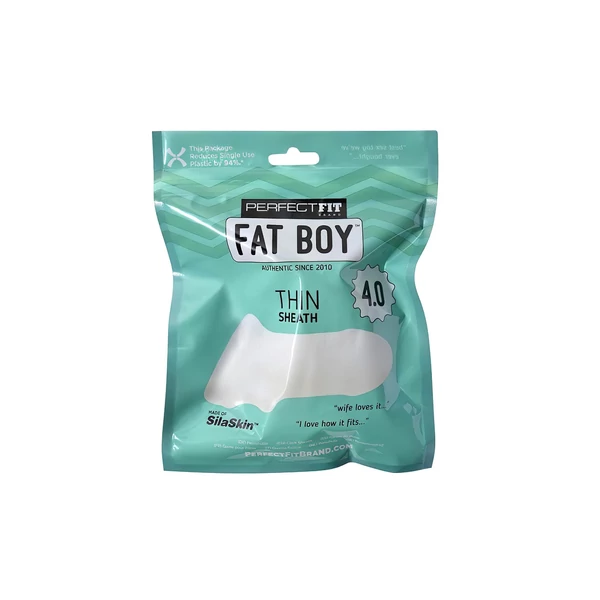 Perfect Fit - Fat Boy Thin - péniszköpeny (10 cm, fehér)