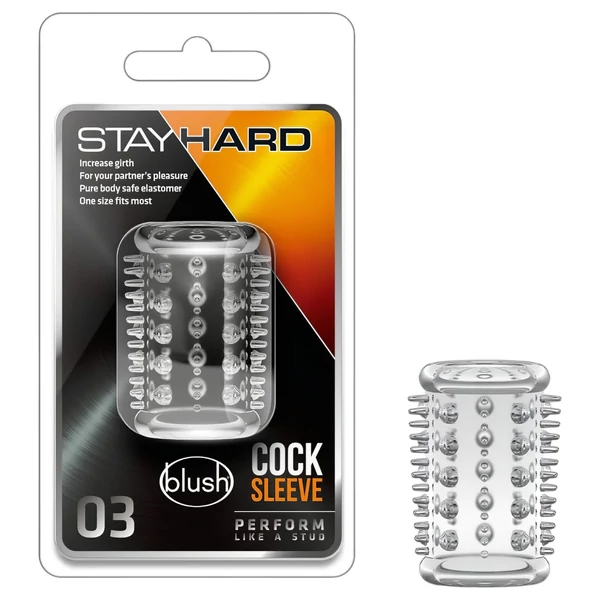 Stay Hard - apró tüskés péniszmandzsetta (átlátszó)