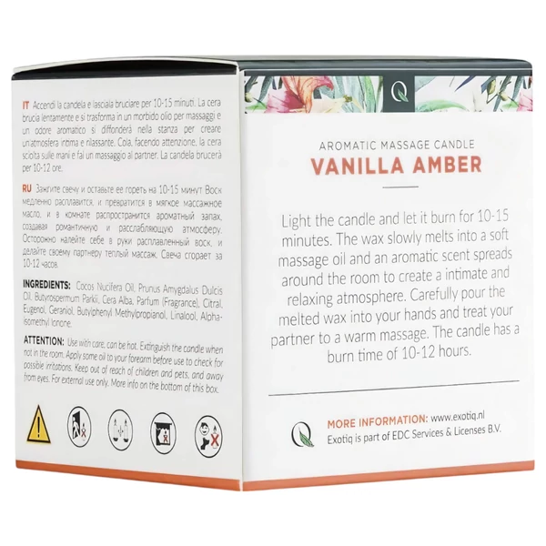 Exotiq - masszázsgyertya - vanília-amber (60g)