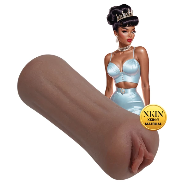 XKIN Beauty Queen Lulu - élethű műpunci maszturbátor (sötét natúr)