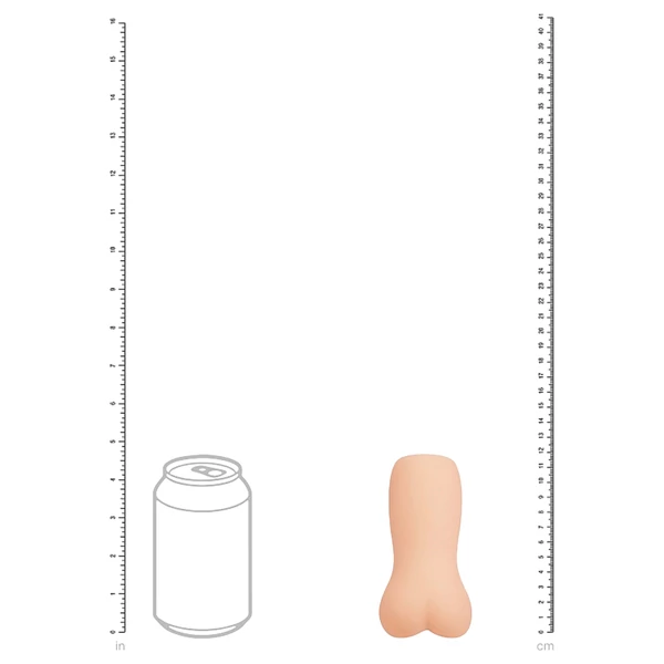 XKIN - élethű műpopsi maszturbátor - M (natúr)