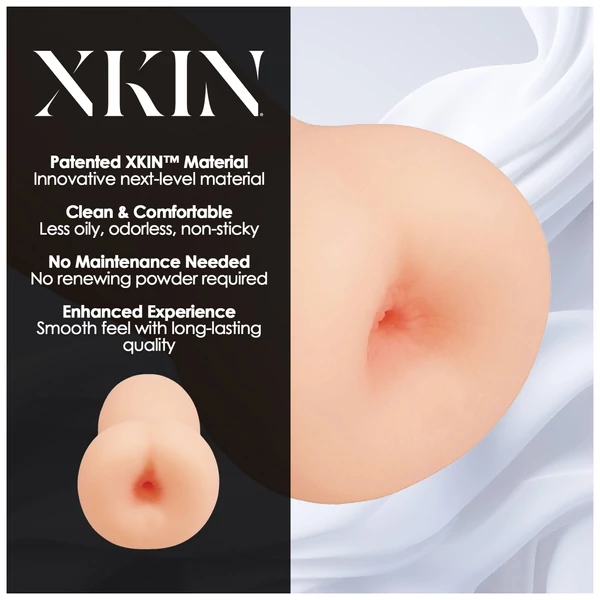 XKIN - élethű műpopsi maszturbátor - M (natúr)