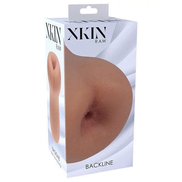 XKIN - élethű műpopsi maszturbátor - M (sötét natúr)