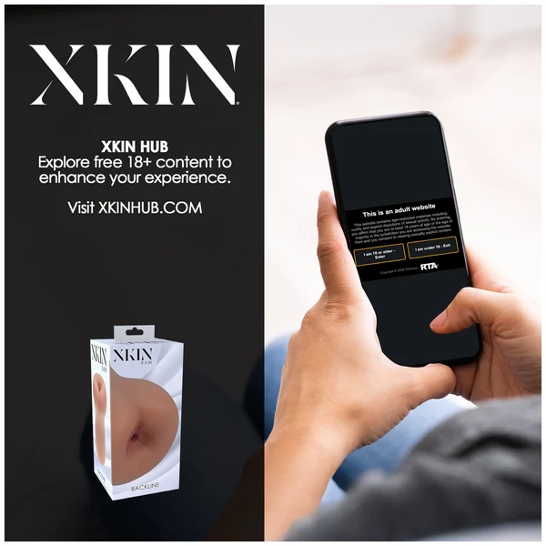 XKIN - élethű műpopsi maszturbátor - M (sötét natúr)