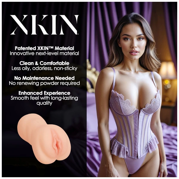 XKIN Sweet Delilah - élethű műpunci maszturbátor (natúr)