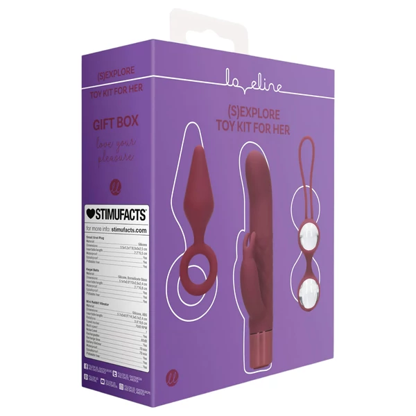 Loveline (S)Explore Toy Kit for Her - 3 részes erotikus ajándékszett nőknek
