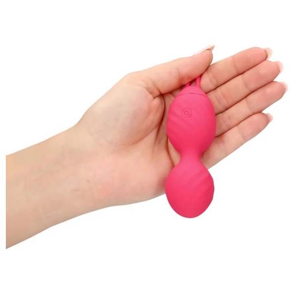 Loveline - barázdált vibrációs gésagolyó (pink)