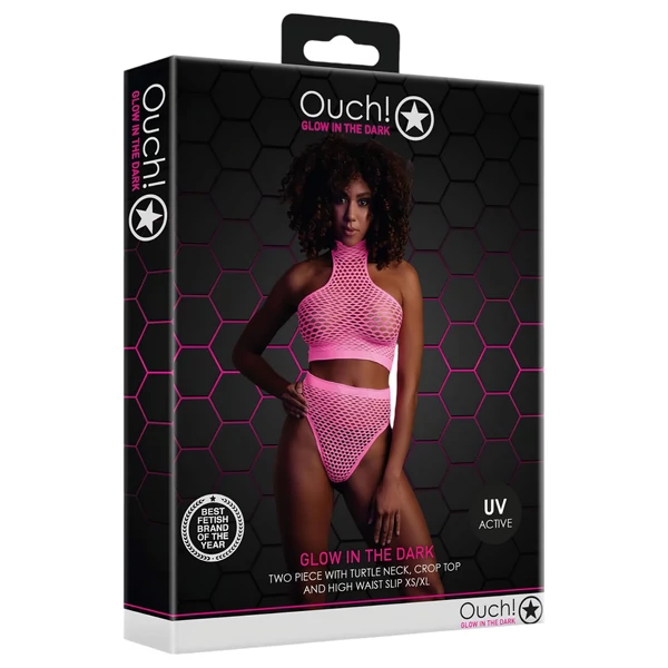 Ouch! - foszforeszkáló fehérnemű szett (pink)