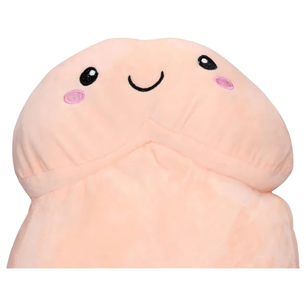 Ölelhető kövér pénisz plüss - 30 cm (natúr)
