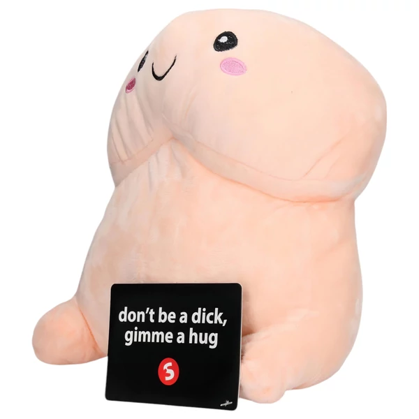 Ölelhető kövér pénisz plüss - 30 cm (natúr)