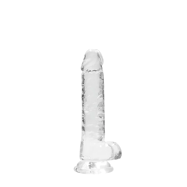 RealRock - átlátszó élethű dildó (átlátszó, 17 cm)