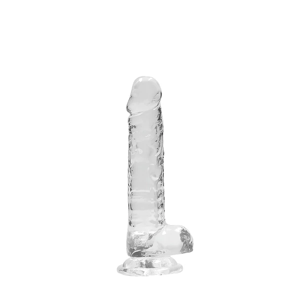 RealRock - átlátszó élethű dildó (átlátszó, 17 cm)