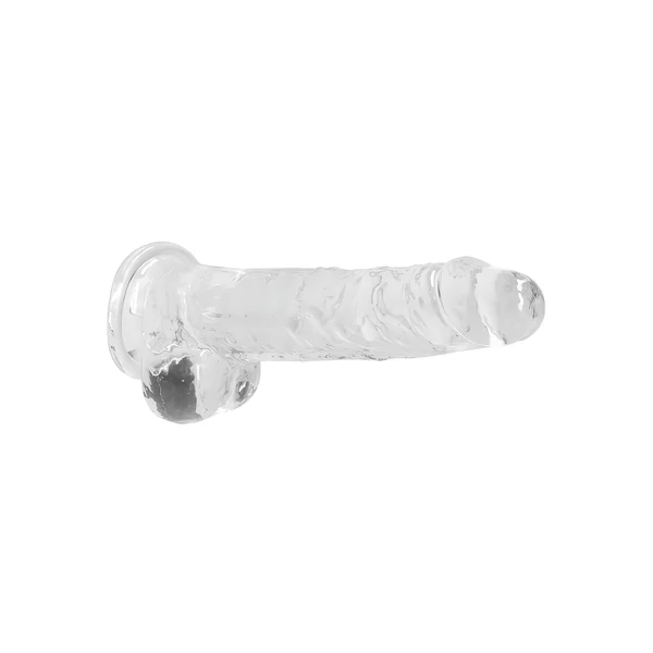 RealRock - átlátszó élethű dildó (átlátszó, 19 cm)