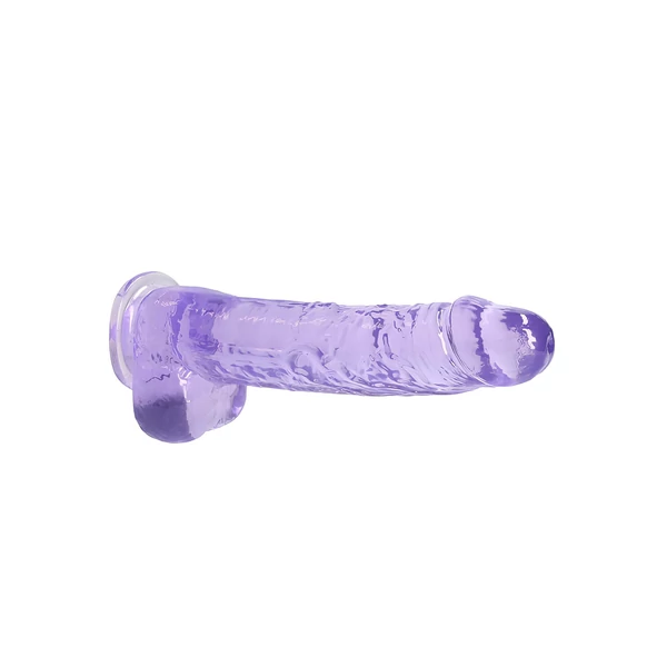 RealRock - átlátszó élethű dildó (lila, 22 cm)