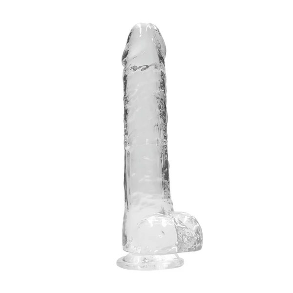 RealRock - átlátszó élethű dildó (átlátszó, 22 cm)