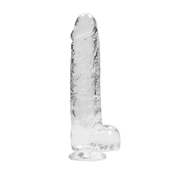 RealRock - átlátszó élethű dildó (átlátszó, 22 cm)