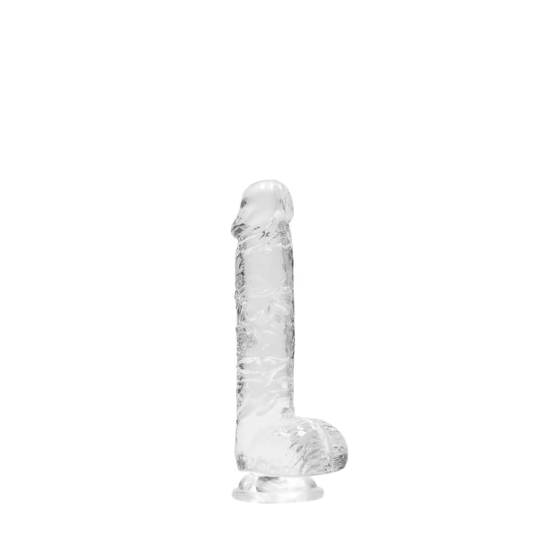 RealRock - átlátszó élethű dildó (átlátszó, 15 cm)