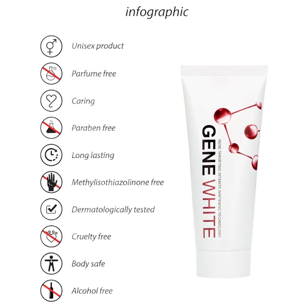 Pharmquests Gene White - bőrfehérítő krém (100 ml)