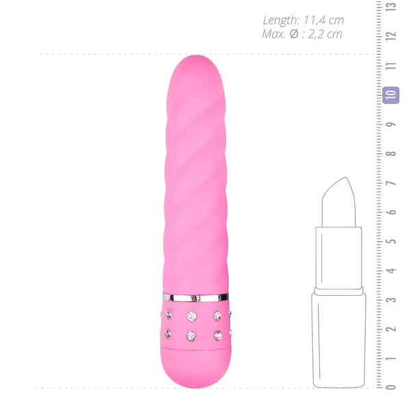 EasyToys Diamond - csavart rúd vibrátor (pink)