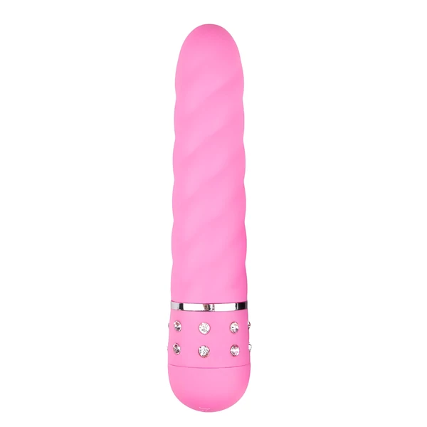 Easytoys Diamond - csavart rúd vibrátor (pink)