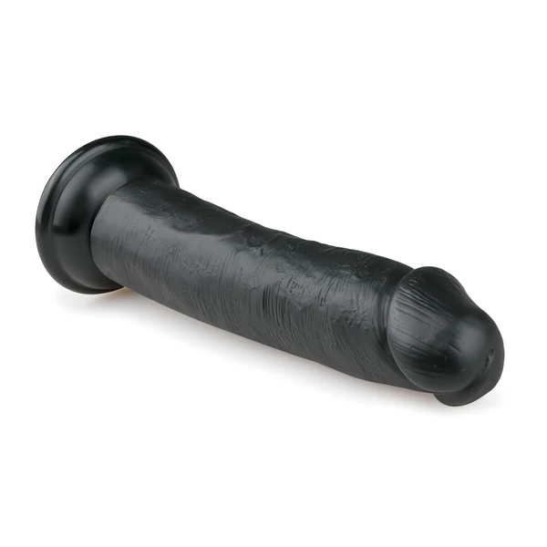 Easytoys - tapadókorongos élethű dildó (20,5 cm, fekete)
