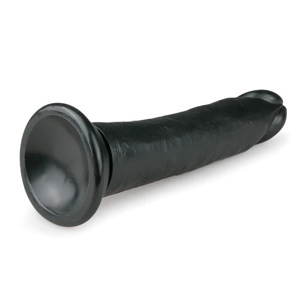 Easytoys - tapadókorongos élethű dildó (20,5 cm, fekete)