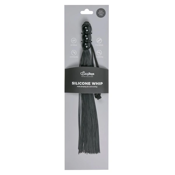 EasyToys Silicone Whip - szilikon korbács (fekete)