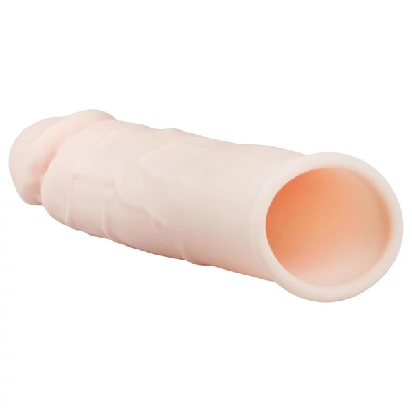 Flesh - hosszabbító péniszköpeny (natúr) - 18 cm