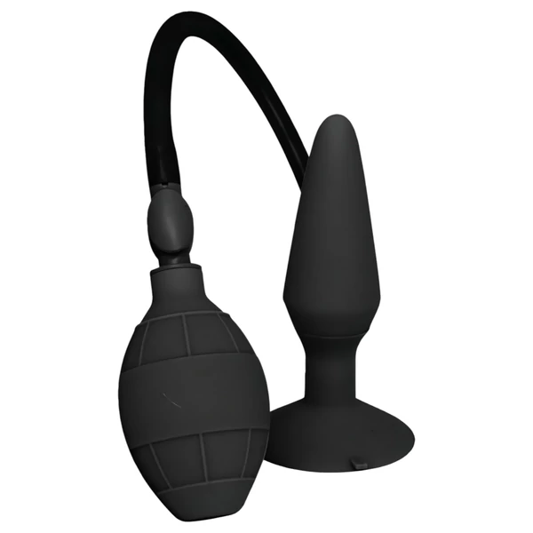 MenzStuff L - pumpálható anál plug - fekete (nagy)