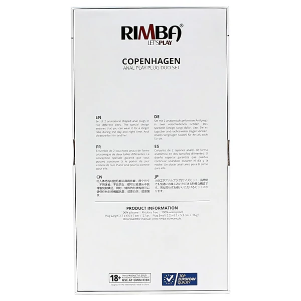 Rimba Copenhagen - butt plug szett (pink, 2 db)