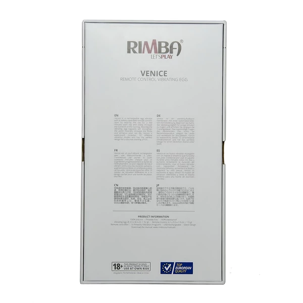 Rimba Venice - akkus, rádiós vibrációs tojás (fekete)