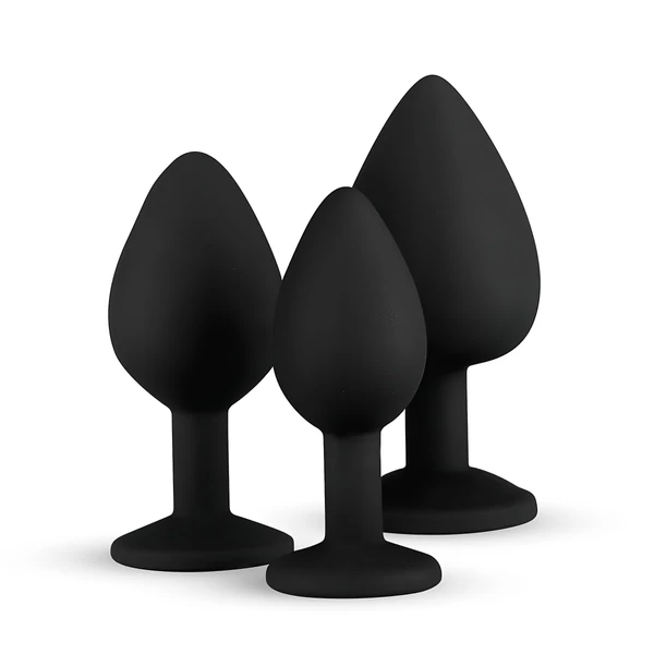 EasyToys Diamond - anál plug szett (fekete)
