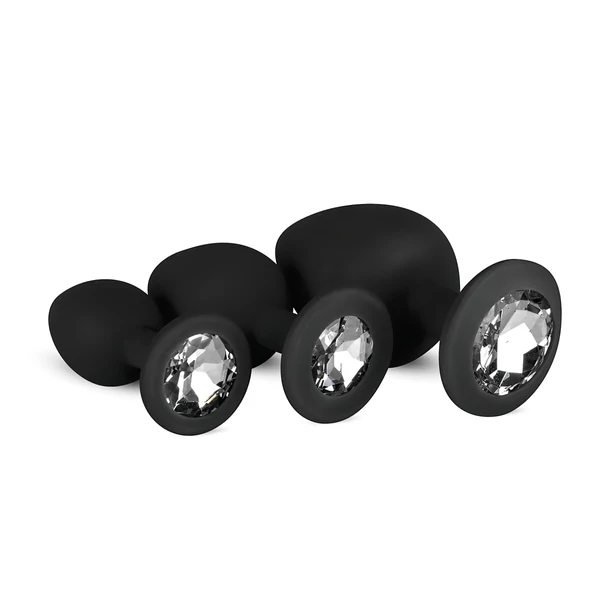 EasyToys Diamond - anál plug szett (fekete)