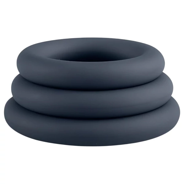 Boners - péniszgyűrű szett - 3 db (szürke)