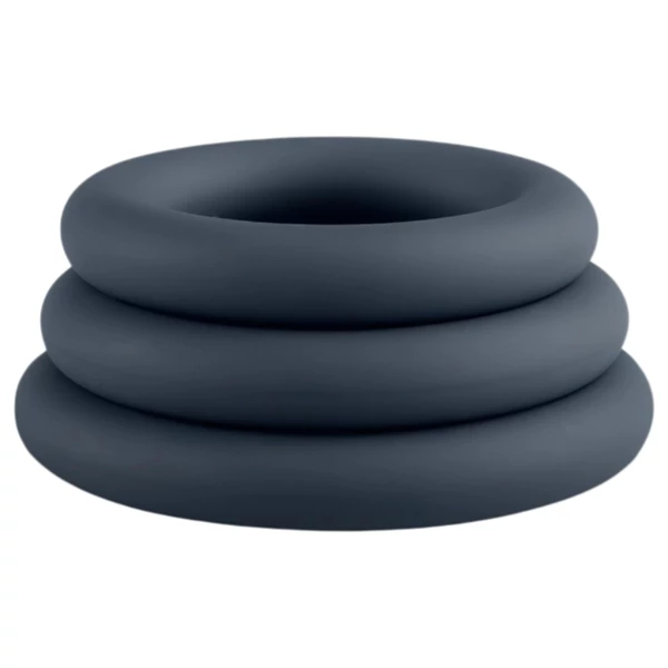 Boners - péniszgyűrű szett - 3 db (szürke)
