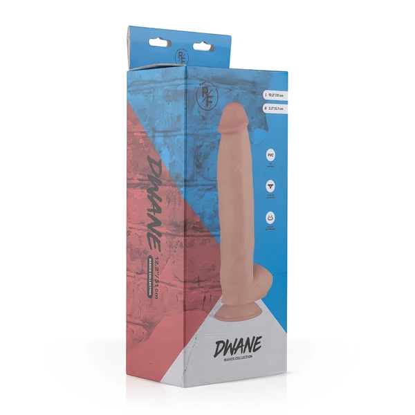 Real Fantasy Dwane - herés élethű dildó - 31 cm (natúr)