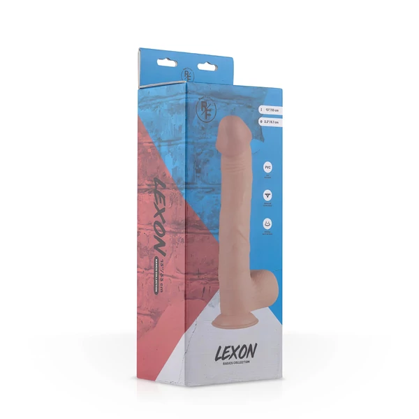 Real Fantasy Lexon - herés élethű dildó - 33 cm (natúr)