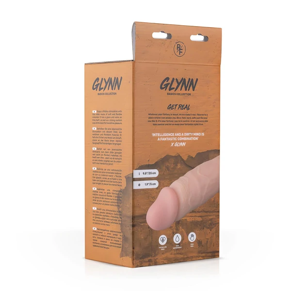 Real Fantasy Glynn - akkus, élethű vibrátor - 25 cm (natúr)