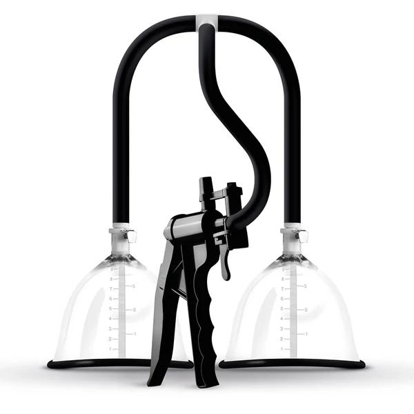 Saiz Premium - dupla mellpumpa - kicsi (átlátszó-fekete)