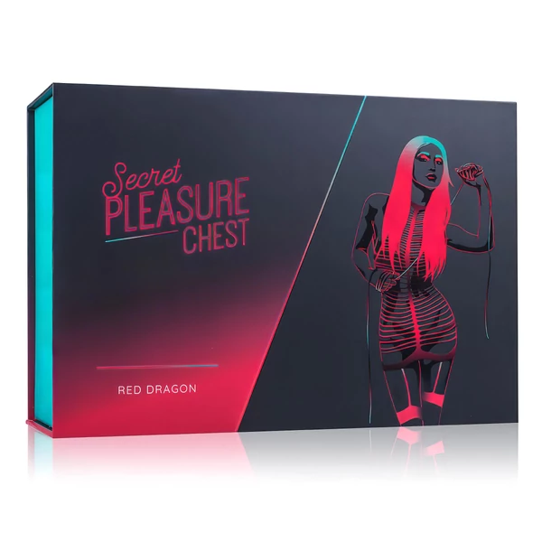Secret Pleasure Chest - haladó BDSM készlet - 10 részes (piros)