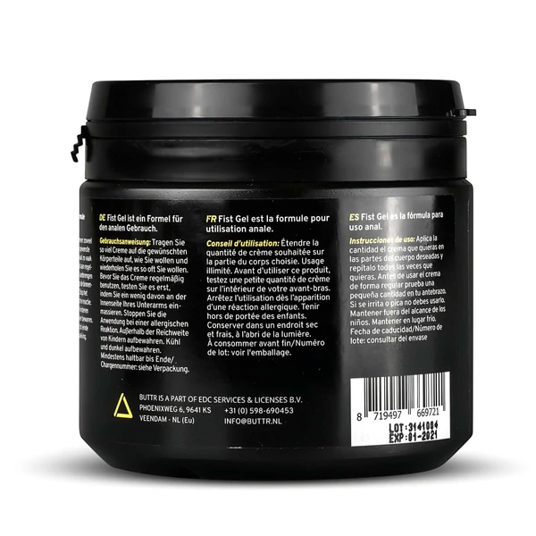 BUTTR Fisting Gel - öklöző, vízbázisú síkosító gél (500 ml)