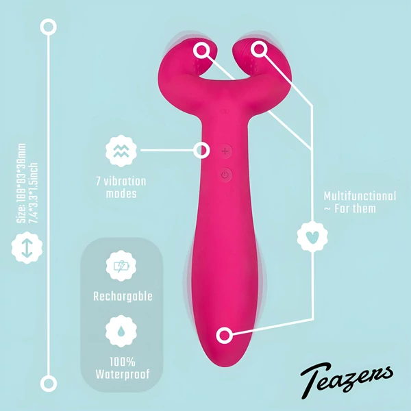 EasyToys Couple - akkus, vízálló párvibrátor (pink)