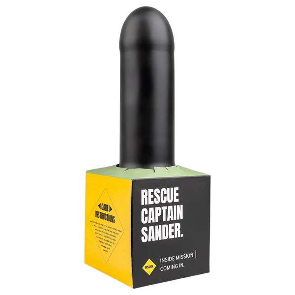 BUTTR Tactical I - tapadókorongos dildó (fekete)