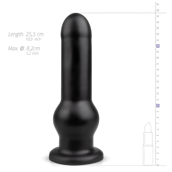 BUTTR Tactical I - tapadókorongos dildó (fekete)