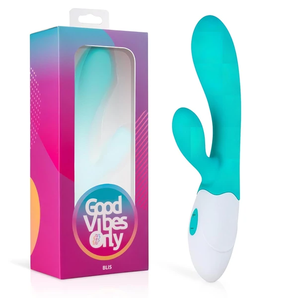 Good Vibes Only Blis Rabbit - csiklókaros vibrátor (türkiz)