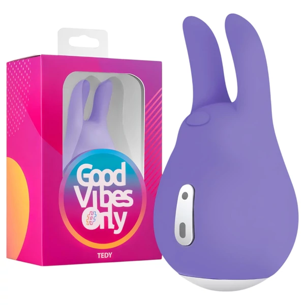 Good Vibes Tedy - akkus, nyuszis csikló vibrátor (lila)