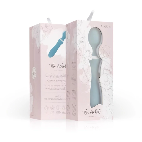 Bloom Orchid Wand - akkus, masszírozó vibrátor (türkiz)